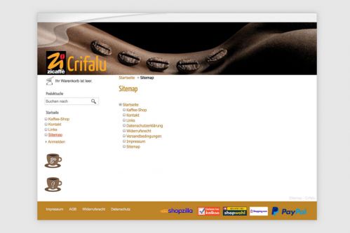 Referenz zum Projekt Crifalu <small>Webseite & Shop</small> (4/5)