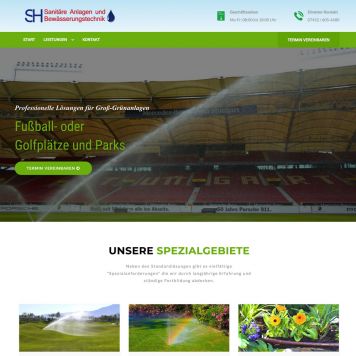 Reference to project SH Sanitär <small>Website</small> (1/5)