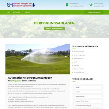 Reference to project SH Sanitär <small>Website</small> (4/5)