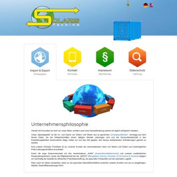 Reference to project Solaris Trading <small>Website</small> (1/4)