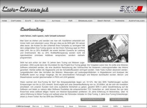 Referenz zum Projekt Car-Conzept <small>Webseite</small> (3/5)
