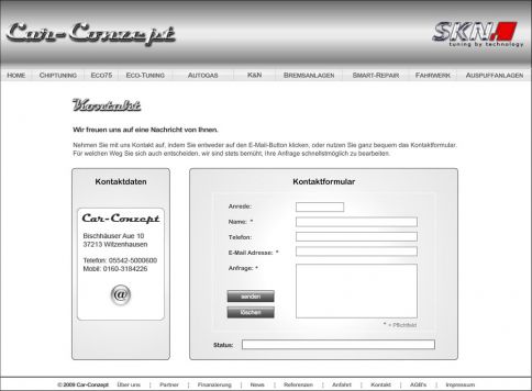 Reference to project Car-Conzept <small>Website</small> (5/5)