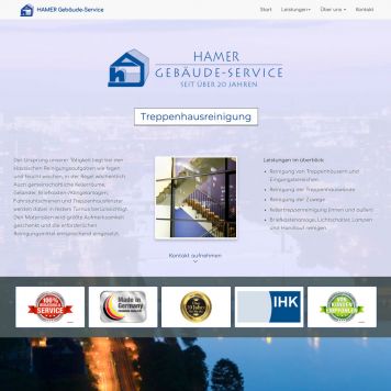 Referenz zum Projekt Hamer Gebäudeservice <small>Webseite & CMS</small> (3/5)