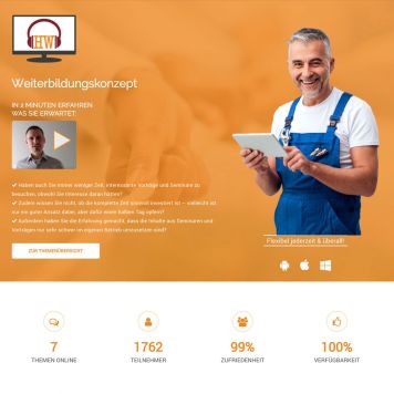 Reference to project Handwerker-Webinare <small>Website</small> (1/5)
